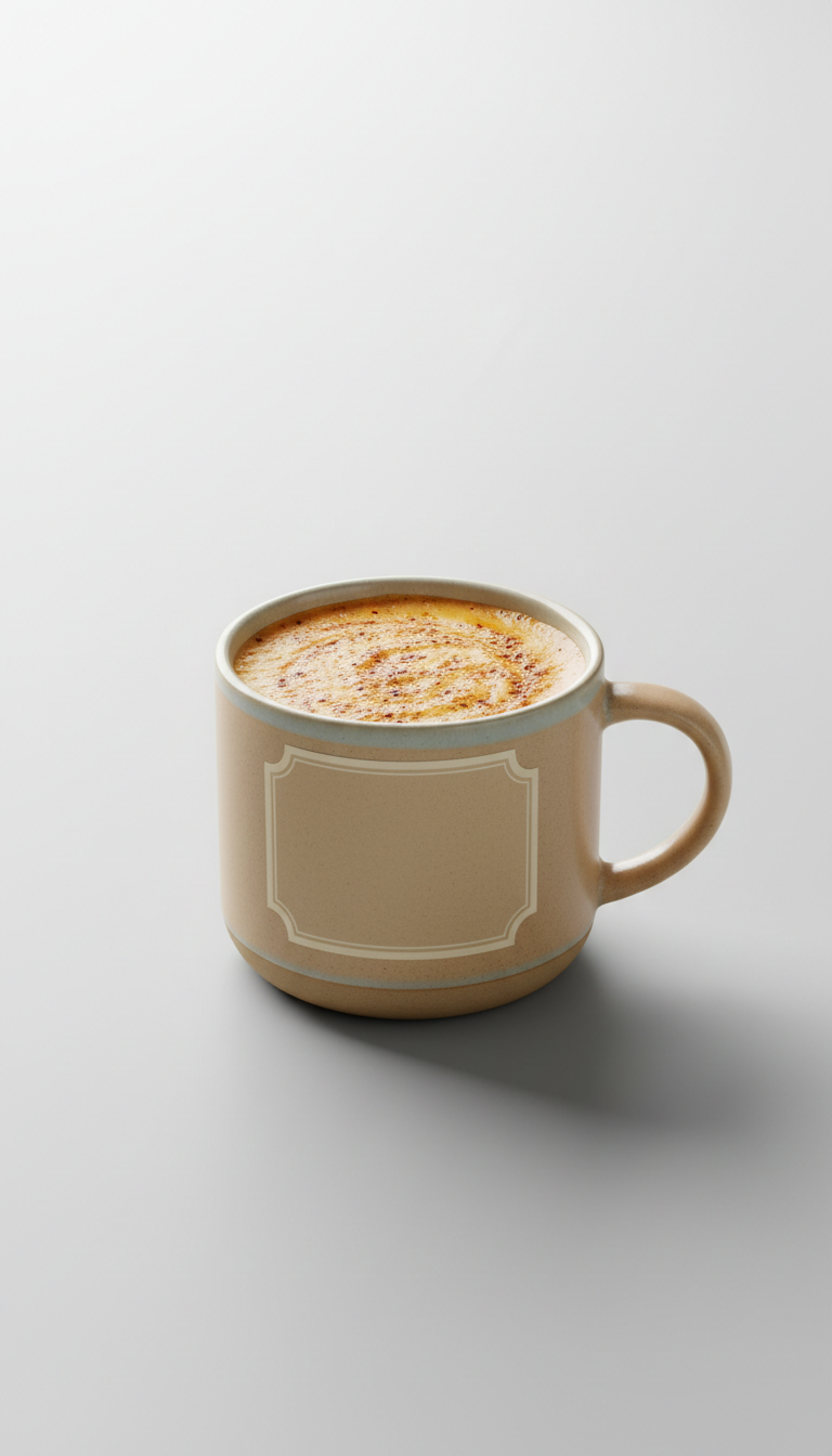 Seasonal Spiced Latte in Ceramic Mug